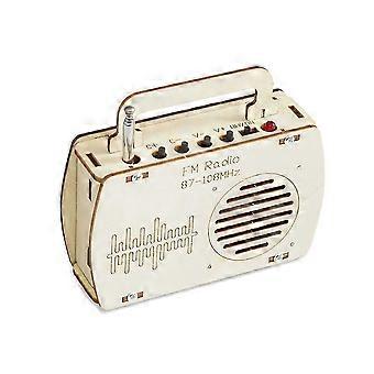 DIY FM Radio Model Kit Experiment Tool Wooden Science Project Model School Educational Fun Physics Project School Supply