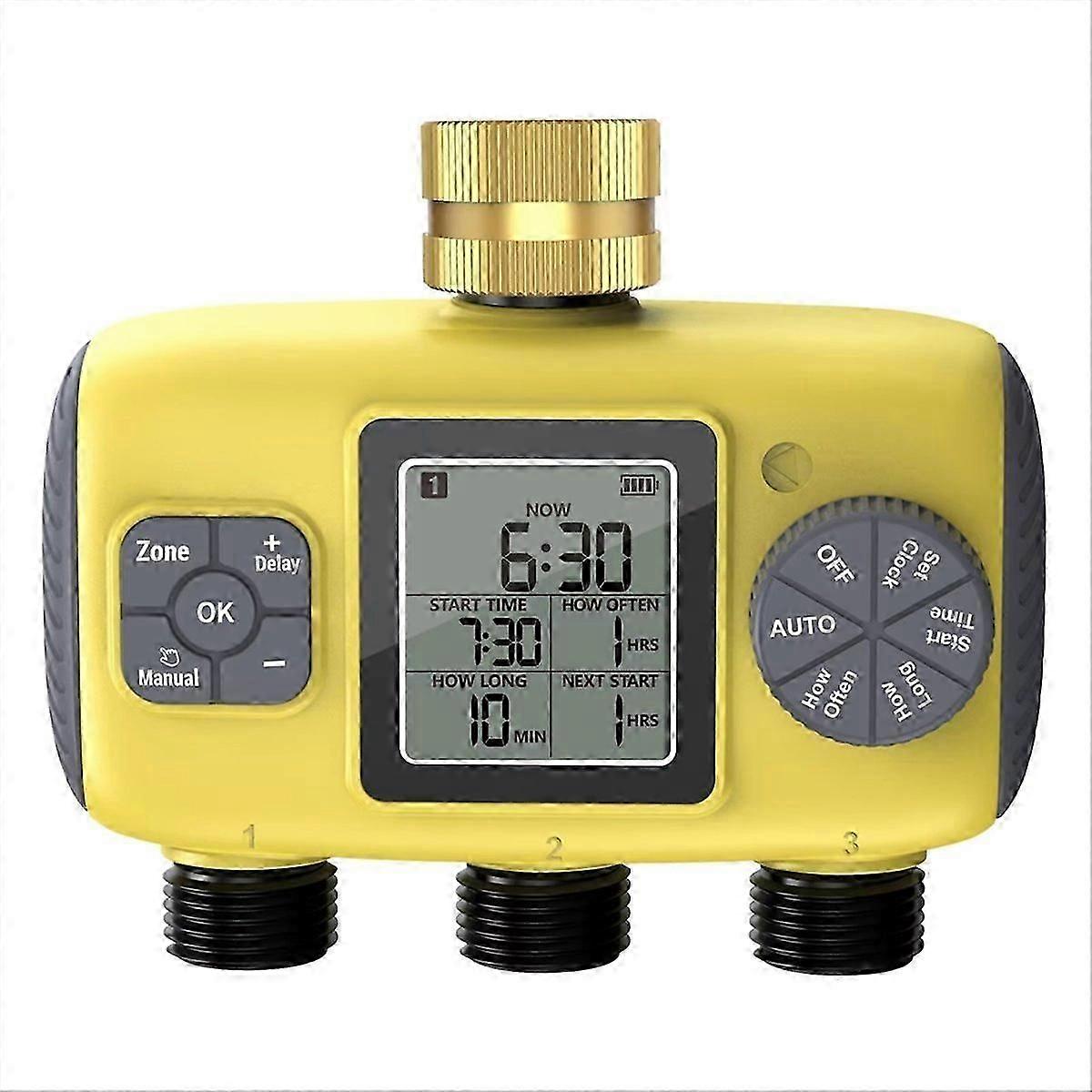3-Outlet Automatic Water Timer Garden Irrigation Watering System