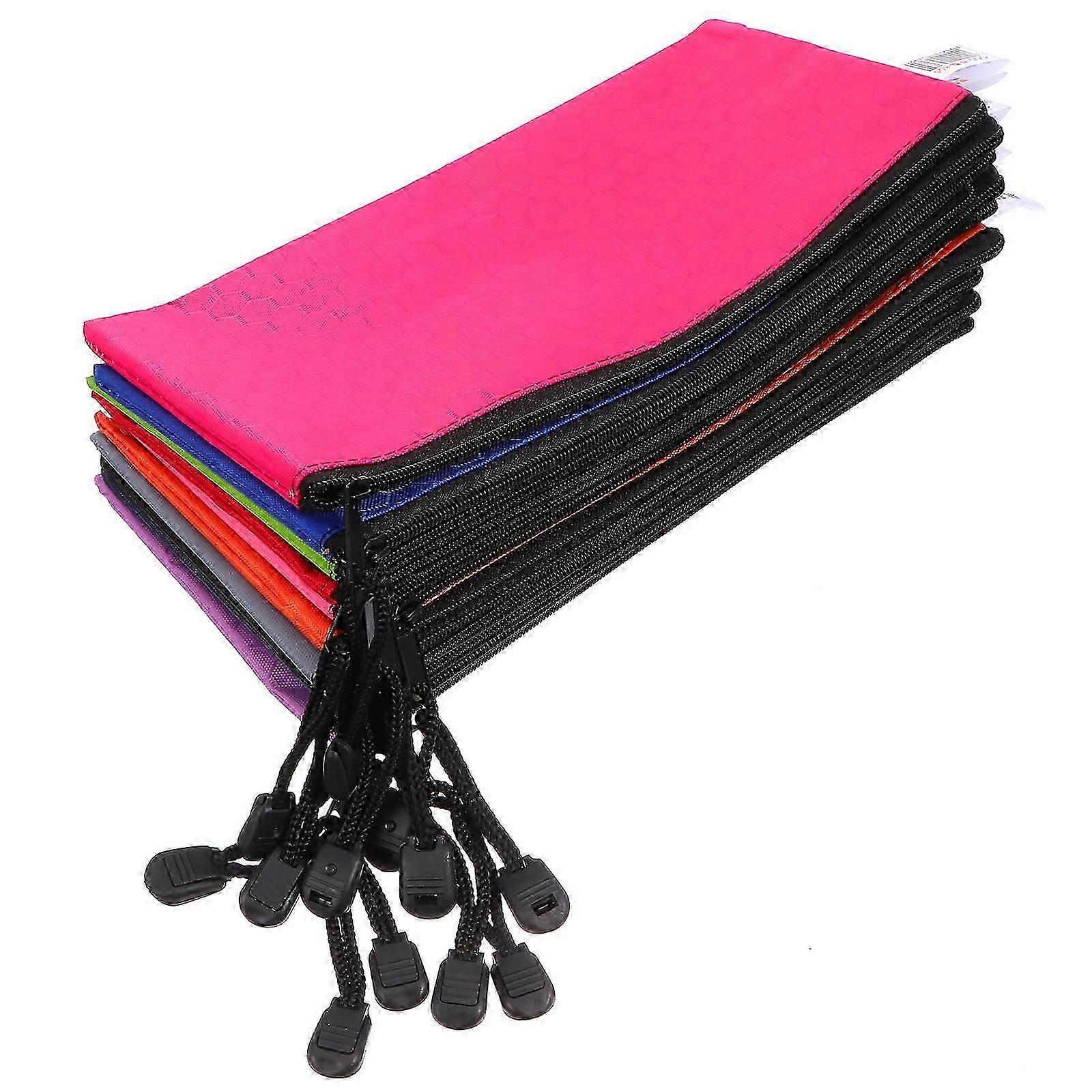Zipper Storage Pouch A6 File Bag for Holding Documents 24Pcs Assorted