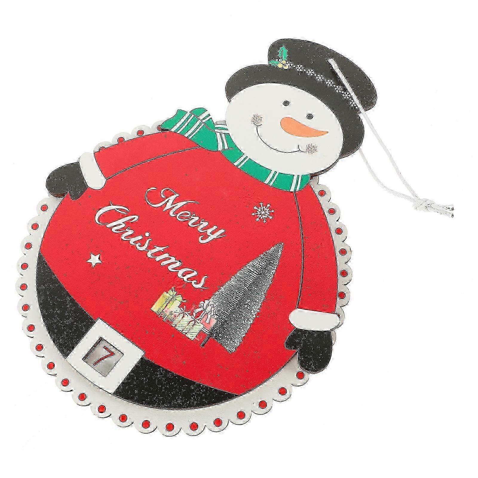 Holiday Countdown Calendar Decor For Office Workers Rectangular Shape With Cartoon Design 1Pack