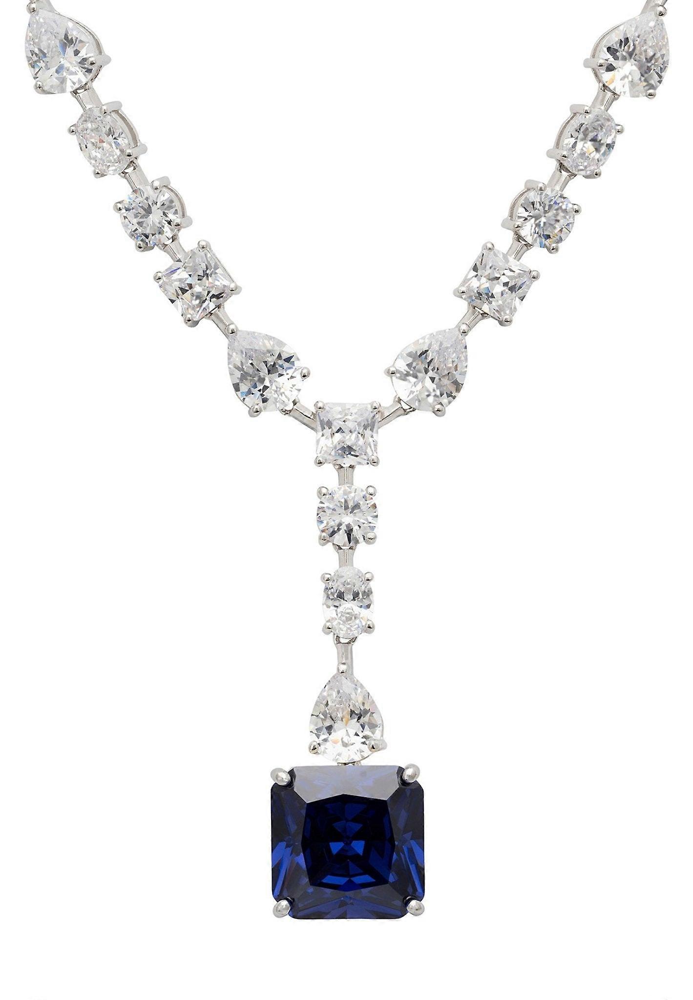 Penelope Tanzanite Statement Necklace Silver