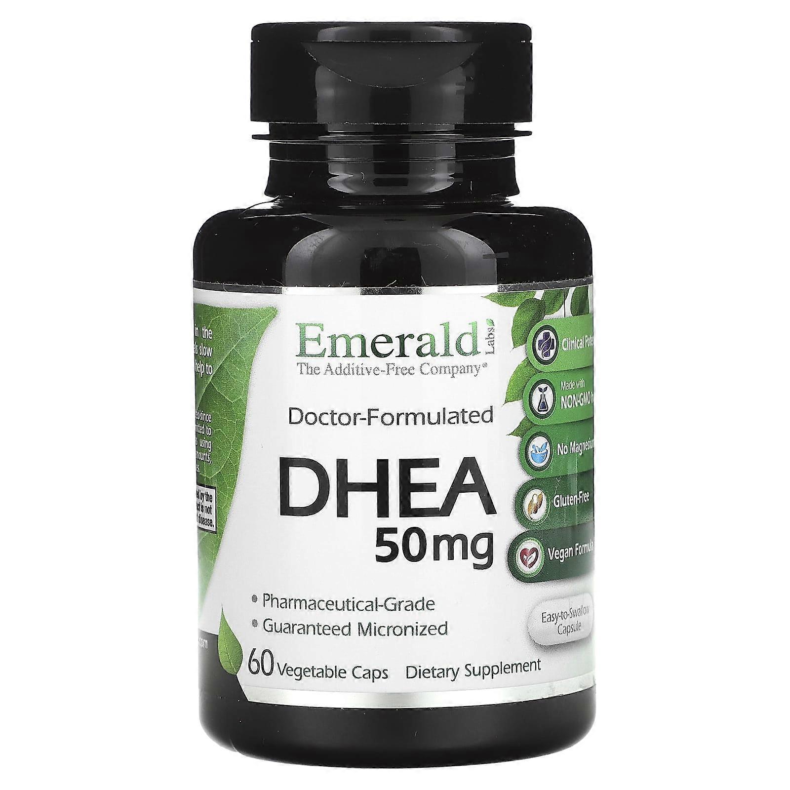 Emerald Laboratories, DHEA, 60 Vegetable Caps, 2-Pack