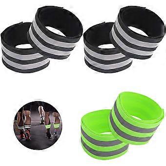 6 Pieces Reflective Strips Reflective Running Gear Reflective Armbands Flexible Reflective Strips Reflective Arm Bands Adults For Running Jogging Hiki