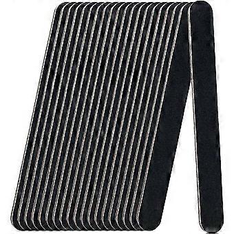 20 stuks nagelvijltjes van 100/180 grit, zwart, professioneel, herbruikbaar vijltje voor acrylnagels, nagelbuffervijltjes SSWH