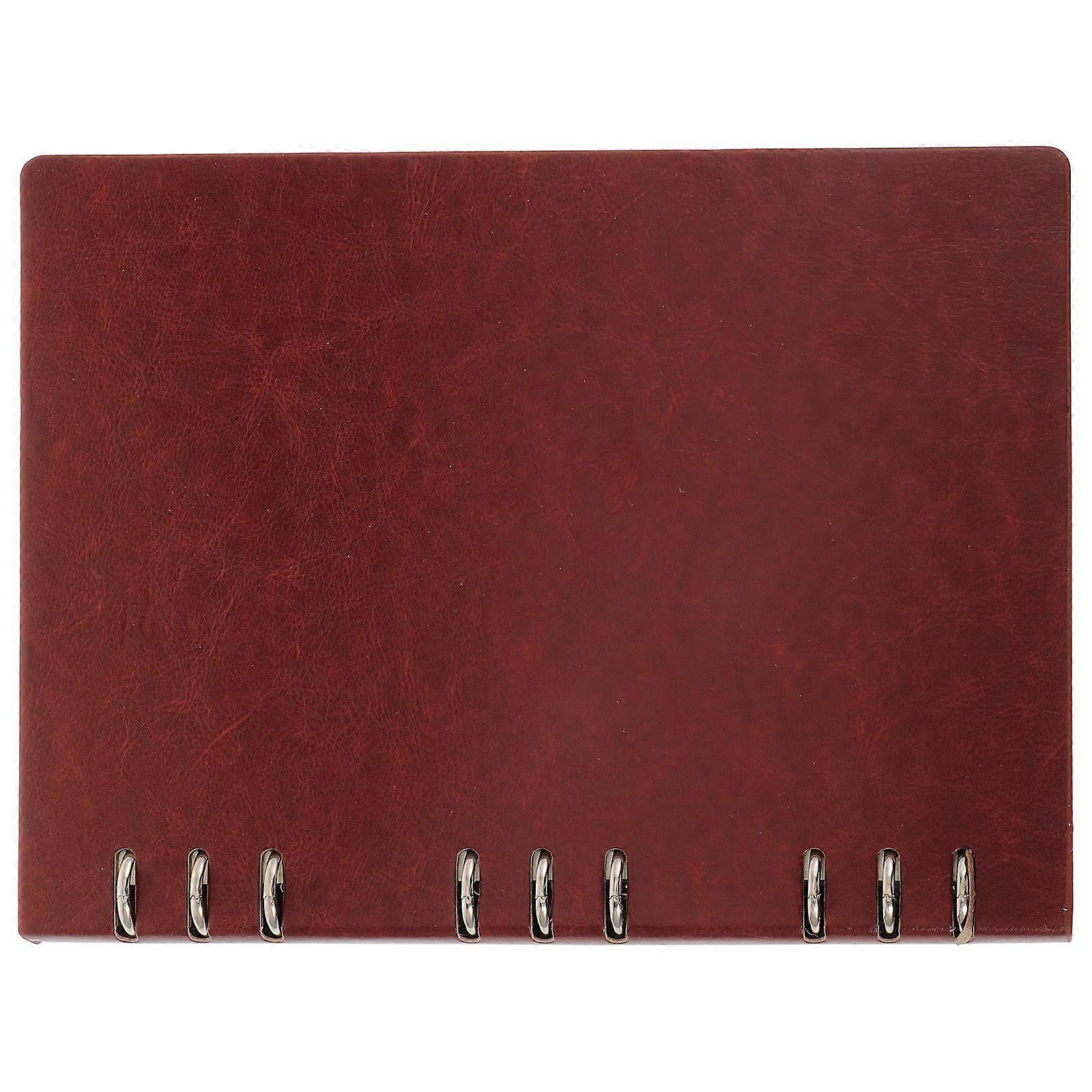 Brown Ring Binder Notebook for Note Taking with Binder Notepad