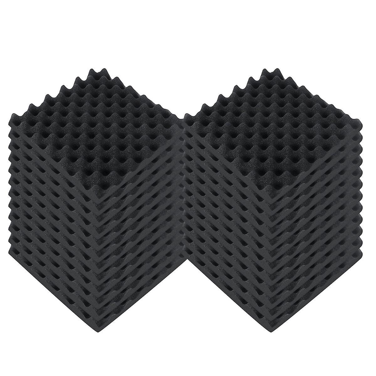 48Pcs Sound-absorbing Cotton Soundproof Foam Panels Noise Dampening Sponge