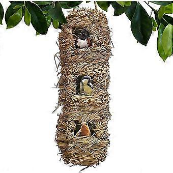 Hand-woven Teardrop Shaped Eco-friendly Birds Cages Nest Roosting,grass Bird Hut,hanging Bird House,cozy Resting Place,100% Natural Fiber, Provides Sh
