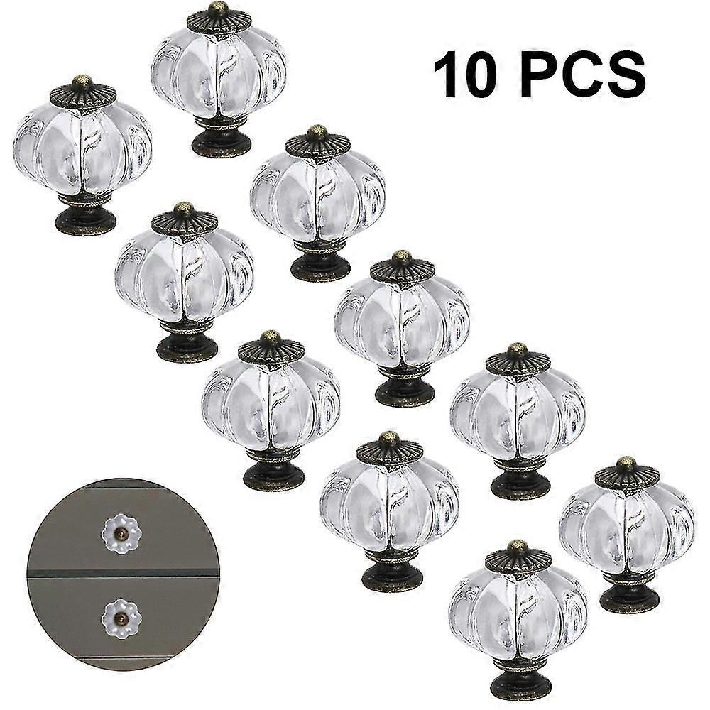 Acrylic Pumpkin Knobs, Clear Cabinet Knobs Set Of 10 Handles Pulls