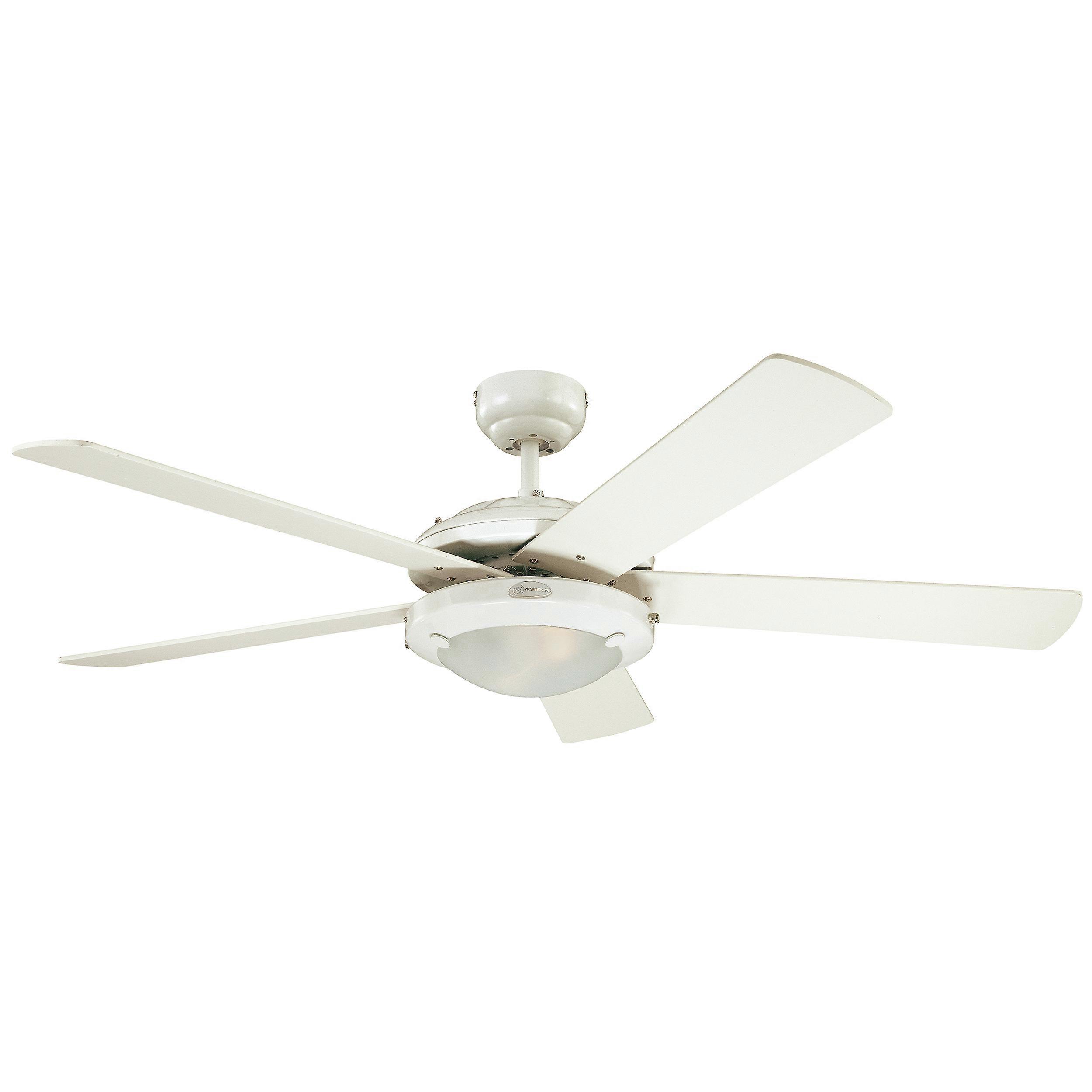 Ceiling Fan Comet White 132cm / 52" with Light