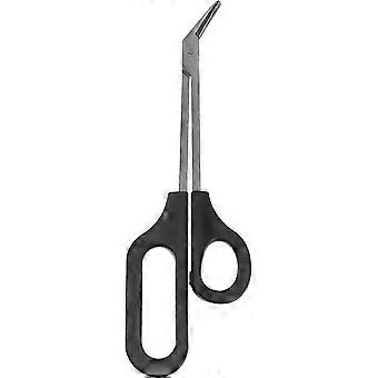 Lange Griff-Zehennagelschere und Haarschneider Einfache Nagelhautschere für dicke Zehennägel Männer Frauen Ältere (Schwarz)1 Stück