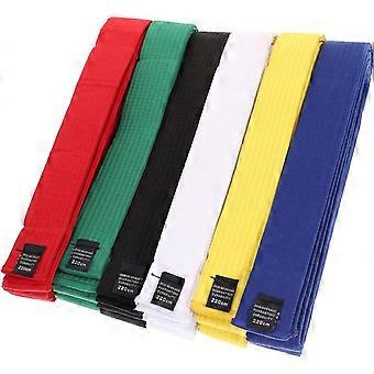 6pcs Taekwondo Colored Ranking Belts Set Cotton Martial Arts Training Waistbands 2.2m Karate Uniform Belt Multipack for Martial Arts Practice