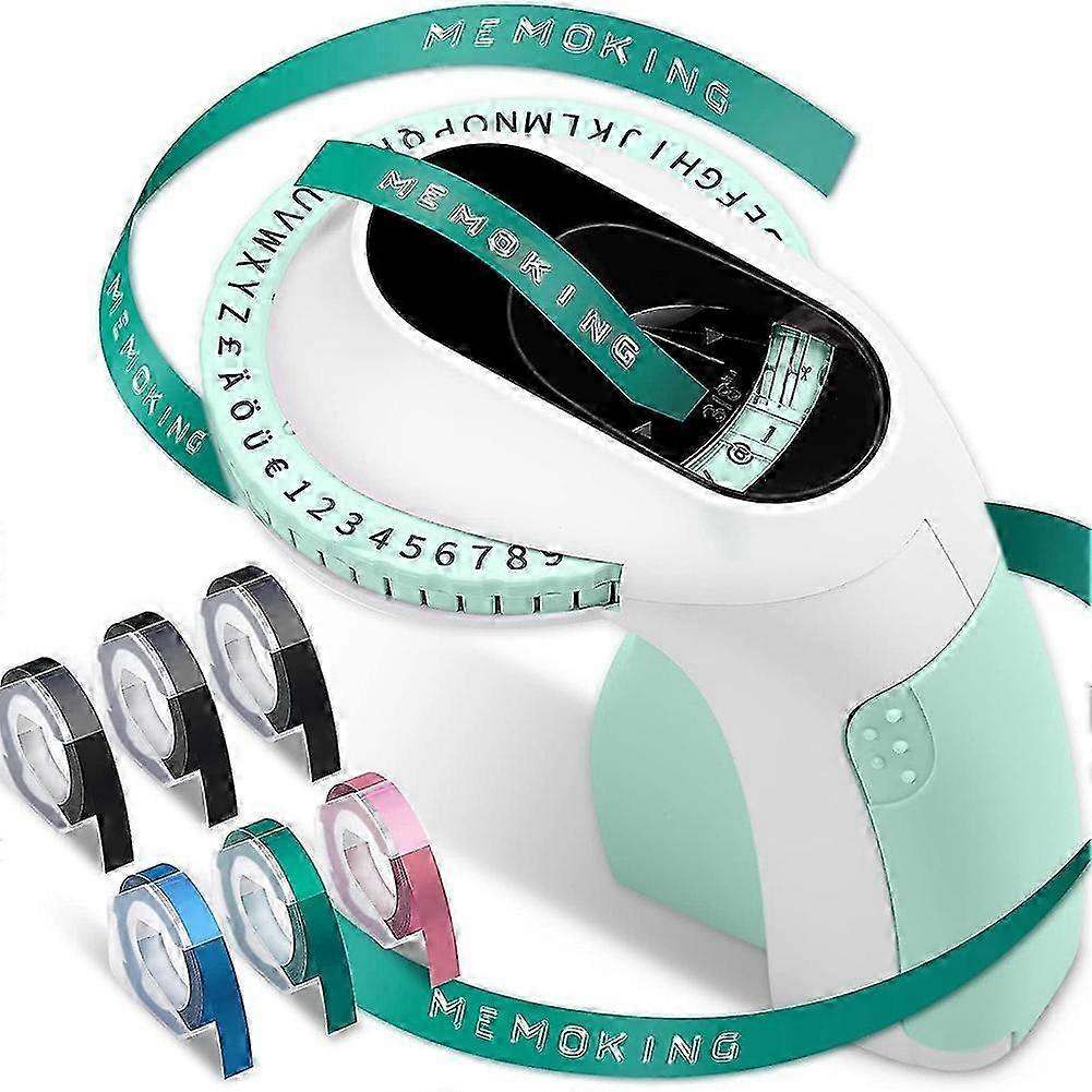 Embossing Label Maker E975 3D Embossing Label Printer Machine with 6 Rolls Emboss Tapes, Handheld E