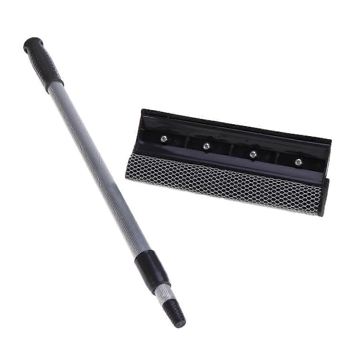 Telescopic Window Cleaner Extendable Window Scrubber Window Cleaning Squeegee(Grey)