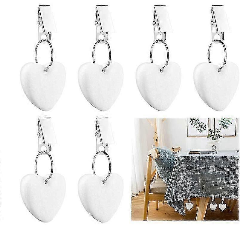 6 Metal Tablecloth Clips For Table Decoration