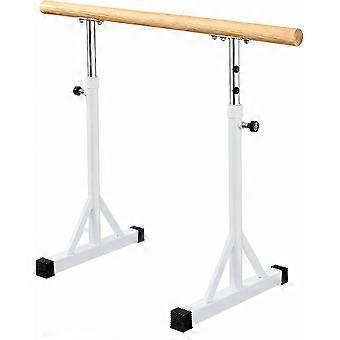Freestanding Ballet Barre 1.5m White Adjustable Height with Stable NonSlip Base for Home Fitness