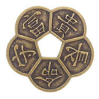 Moeda de Adivinhação Requintada Multi-Função Moeda de Latão Chinês Tradicional Latão Adivinhação Prop Feng Shui Enhancement Para Colecionadores