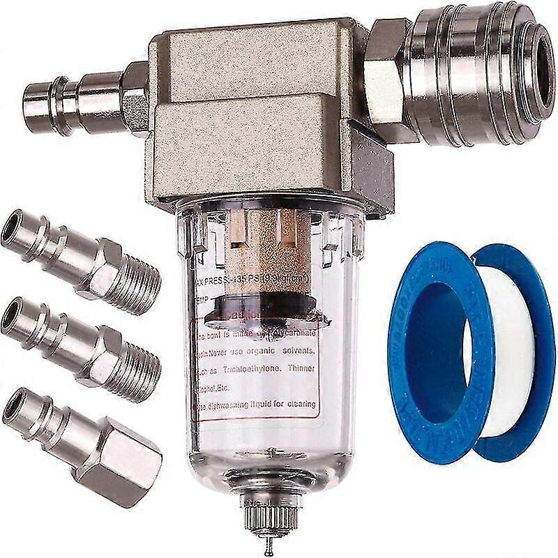 Compressed air filter, Water separator, Oil separator, quick coupling included