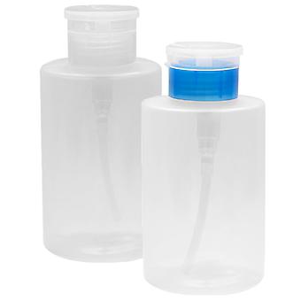 Nail Polish Remover Bottles Empty Liquid Press Bottles for Travel 2Pcs