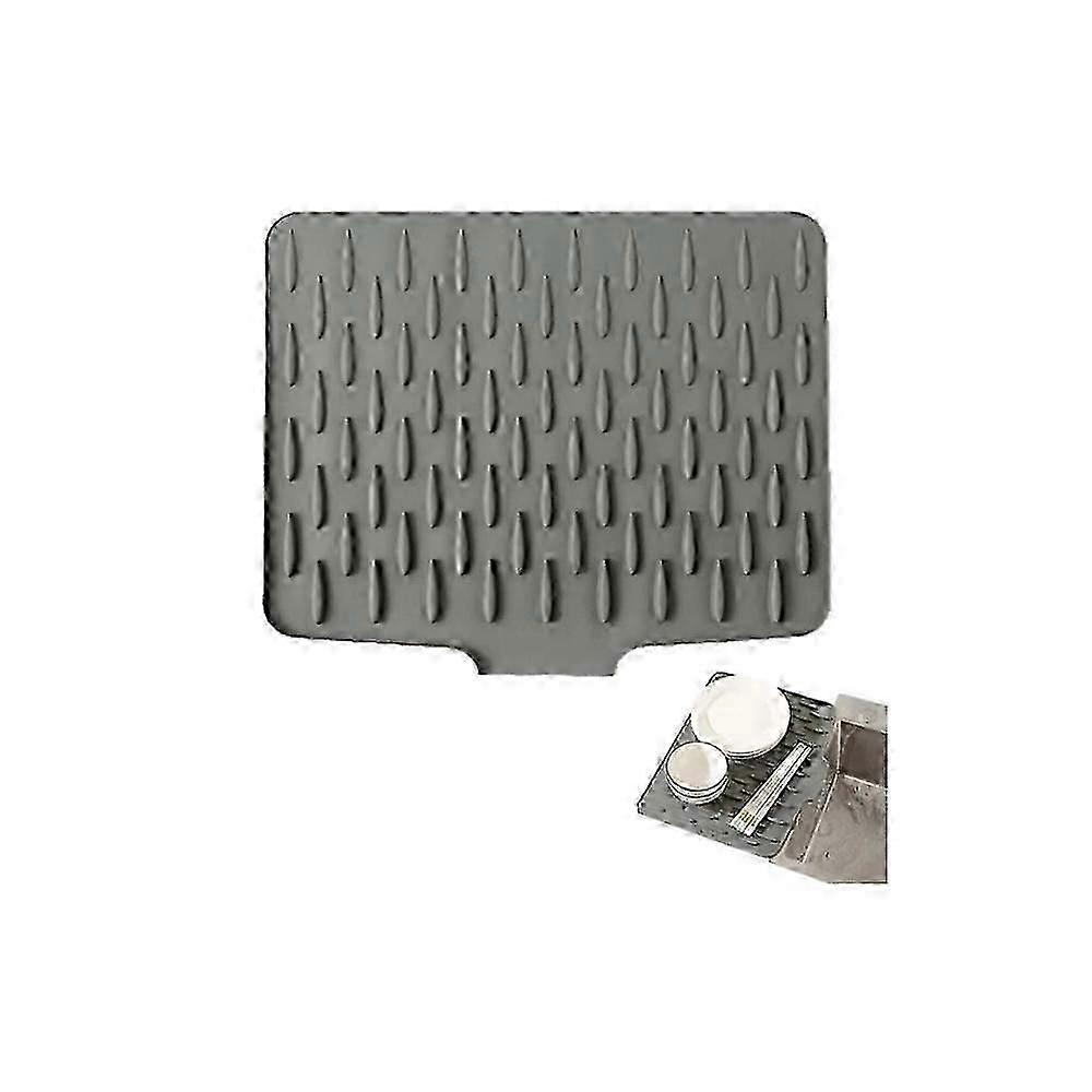 Silicone Dish Drying Mat, No-Spill Counter Protector for Drip-Free Drying