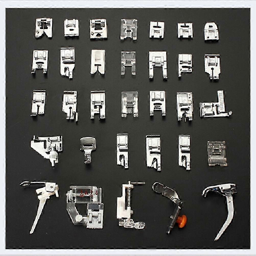 Sewing Machine Feet Set Multifunctional Craft Projects Silver 32Pcs