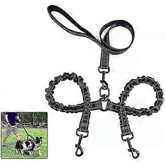 Double Dog Leash for 2 Dogs with 360 Tangle-Free Design and Heavy-Duty Pet Walking Leash for Daily Walks and Outdoor Activities