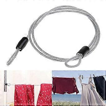 Kaesi Stainless Steel Portable Bicycle Cable Lock Clothesline Double Security End Loop
