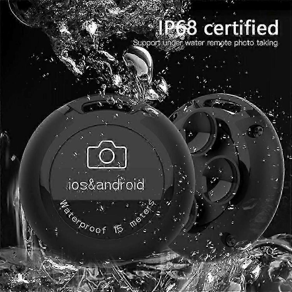 Wireless Bluetooth Selfie Controller - IP68 Waterproof, Compatible with iOS & Android Devices