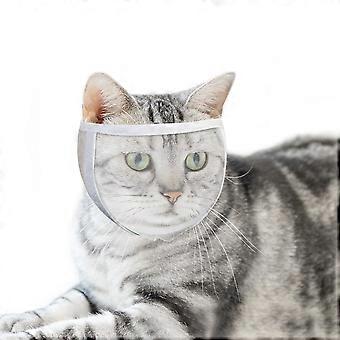 White Cat Muzzle Basket (M) for treatment and trimming.C1