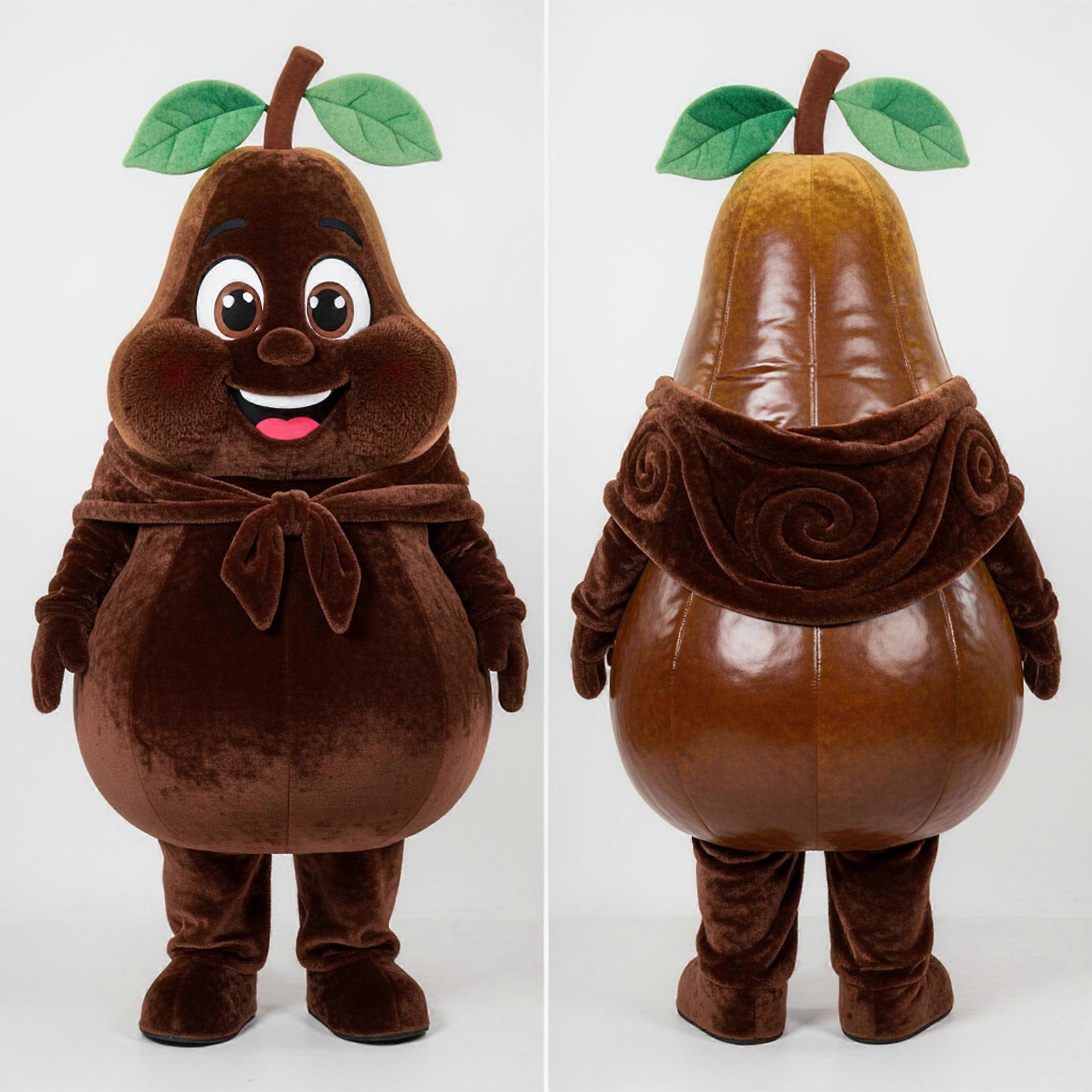 MASTICOT Brown Rounded Pear Mascot