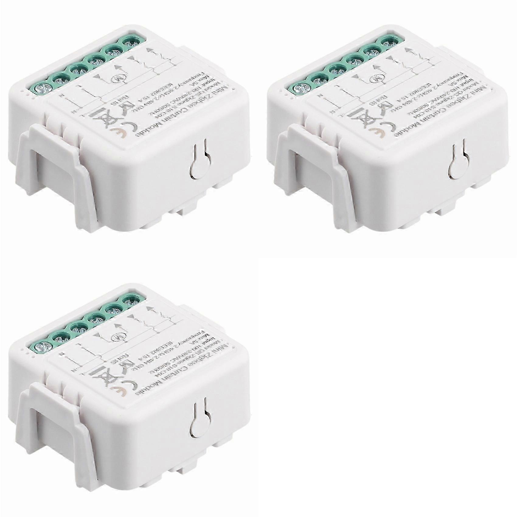 3X Zigbee Switch Light Curtain Dimmer Smart MINI Module C04 Control Breaker Curtain Switch Module Zero Fire Smart Switch