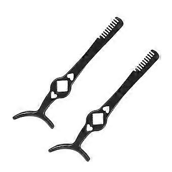 Eyelash Clamp Tweezers Stainless Steel for Precise Makeup Use 2Pcs