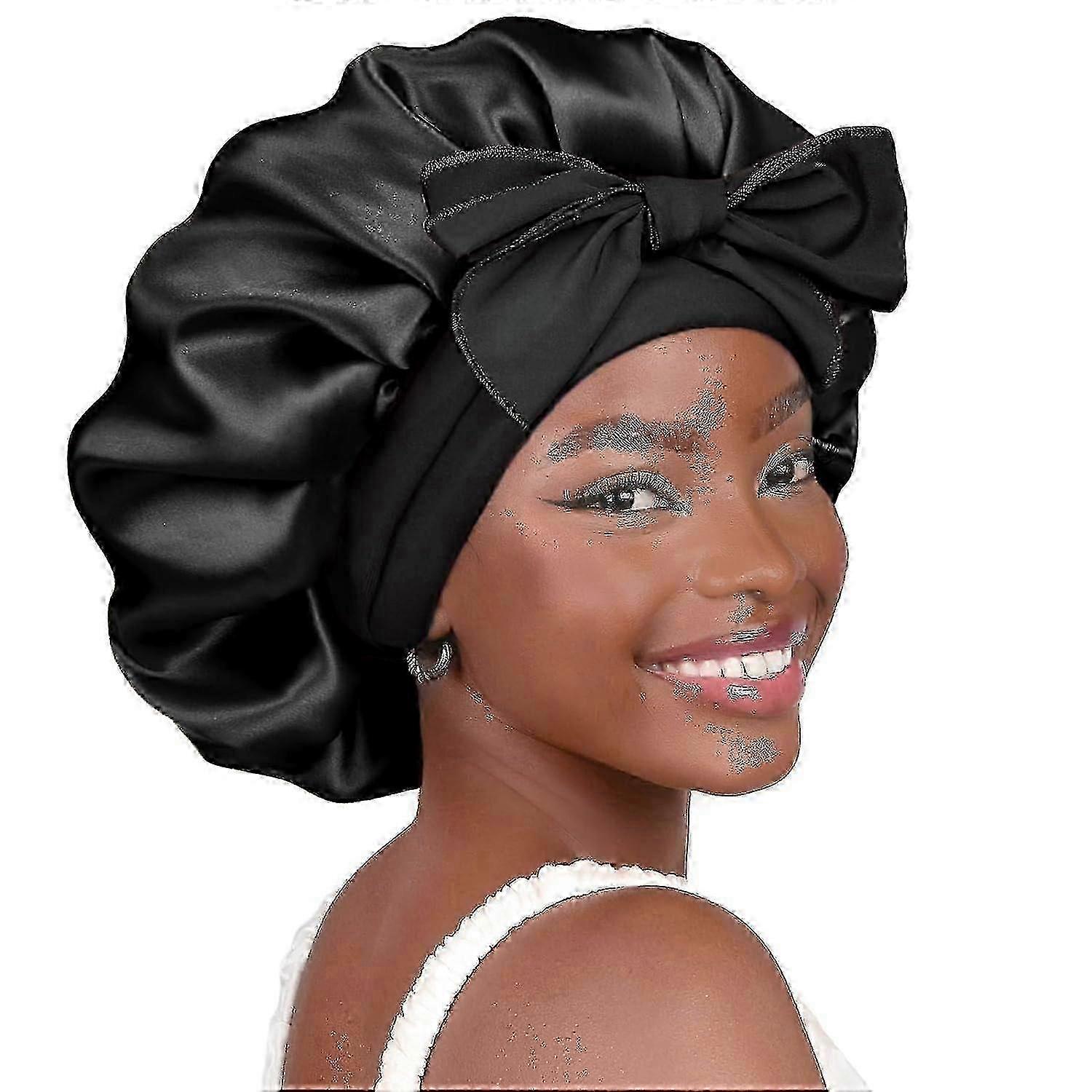 Double-Layer Satin Sleep Bonnet