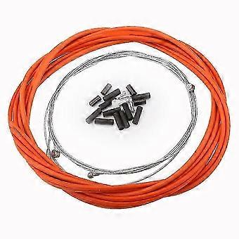 Bike Front Rear Brake Cable Mountain BiCycle Repalcement Brake Cable with Housing Set (Orange) 26-27