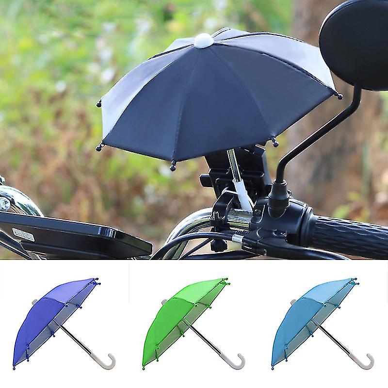 2 Mini Parapluies Pliables Pour Téléphone Portable - Avec Support à Ventouse, Protection Solaire Et Anti-pluie