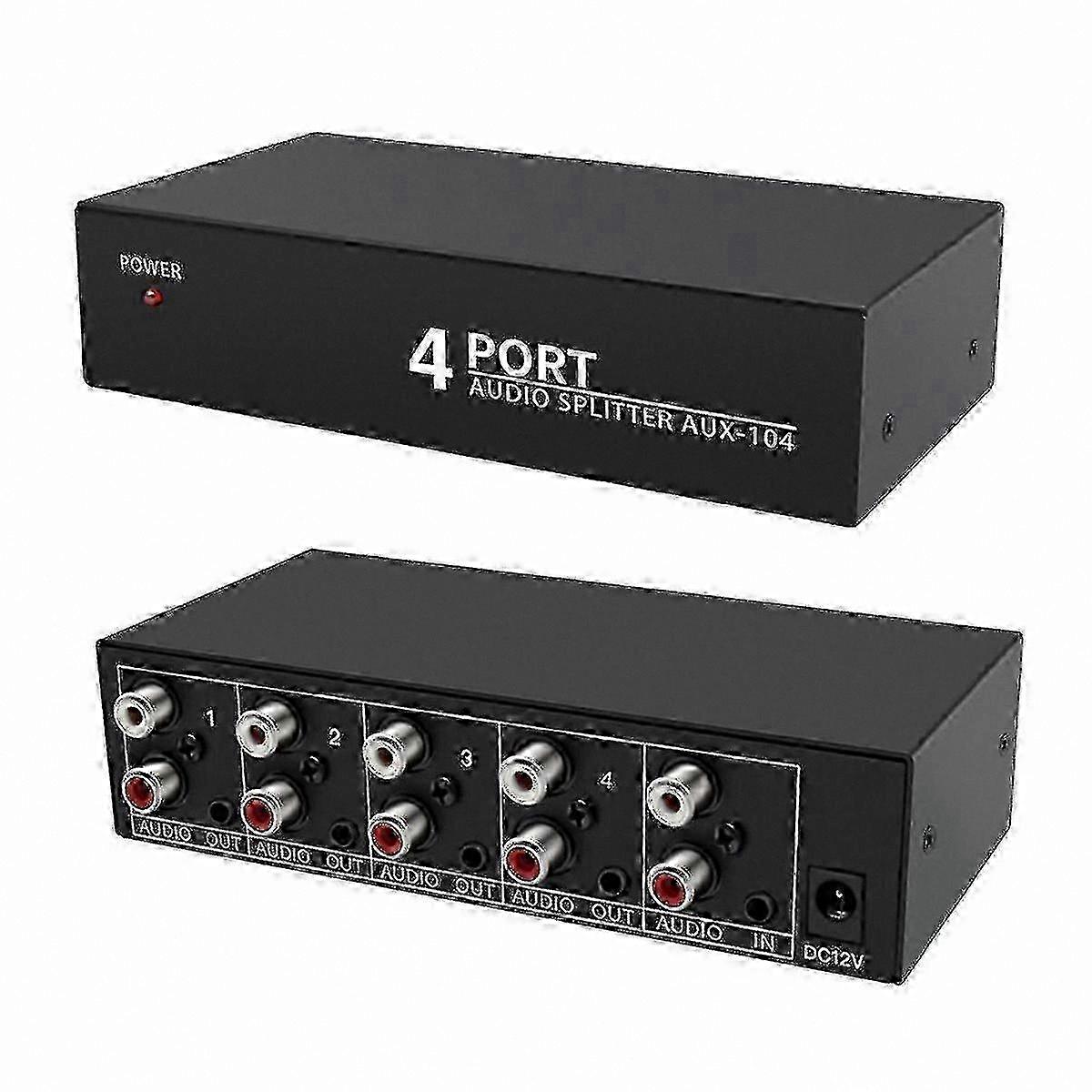 4 Way Stereo RCA Audio Distributor
