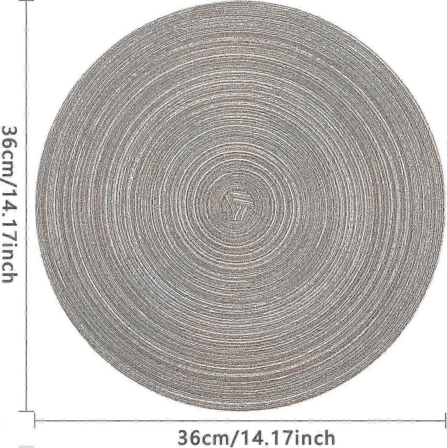 36cm Washable Non-Slip Round Placemats