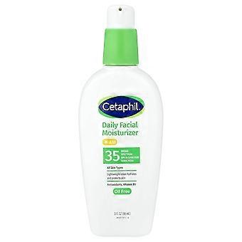 Cetaphil, Daily Facial Moisturizer, Sunscreen, SPF 35, Fragrance Free, 3 fl oz (88 ml)