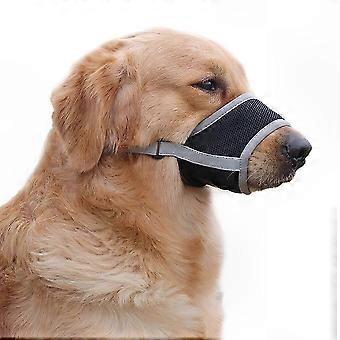 Prevents Biting and Chewing While Allowing Drinking | Soft Mesh Dog Muzzle for Small and Medium Dogs | Grey, Size M