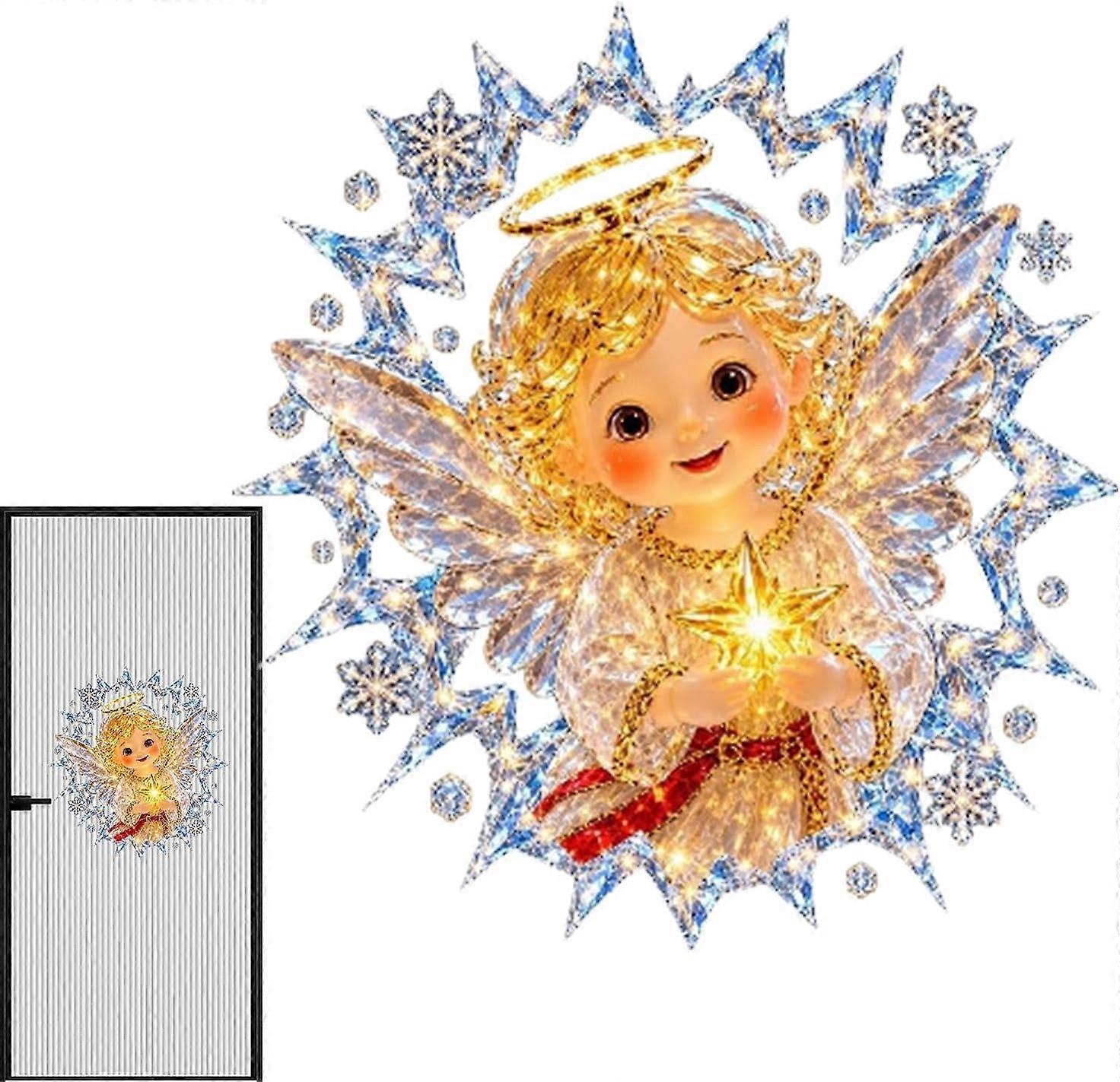 Removable Christmas Window Sticker - Clear Illusion Large Format Winte
