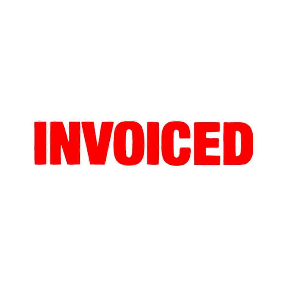 INVOICED RED X Stamper Self Inking Message Stamp Ergonomic Durable Material