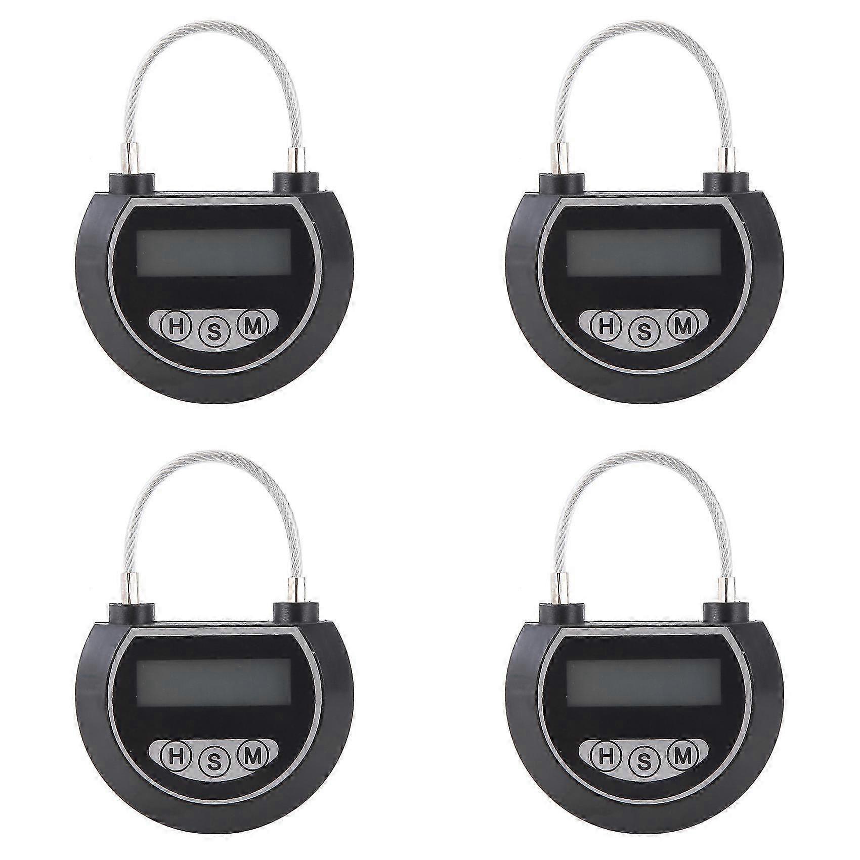 4X Electronic Time Lock Timer Lock Container Multi Function Time Lock Bin for Toys Black