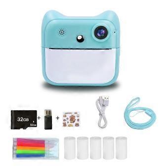 Kids Instant Print Camera 2400W HighClear Digital Camera with 2.4IPS Screen Cartoon Inkless