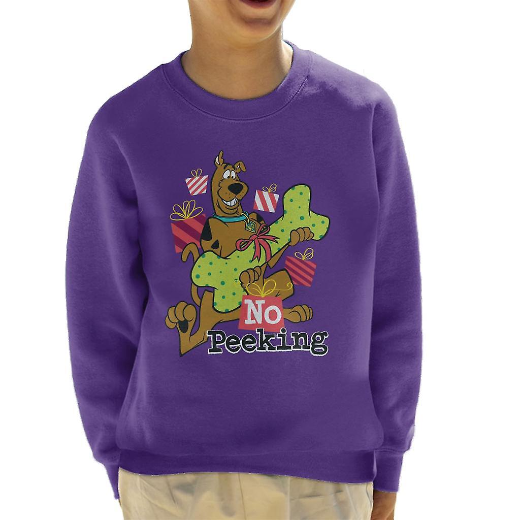 Scooby Doo Christmas No Peeking Kid's Sweatshirt