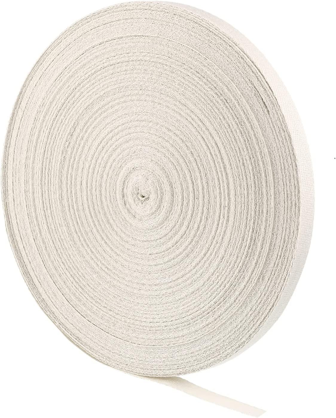 Ruban de ruban sergé doux Ruban de sergé naturel doux Ruban de sangle à chevrons Ruban de sergé à coudre pour la fabrication de bricolage (beige, 1/2 pouce, 82 verges)