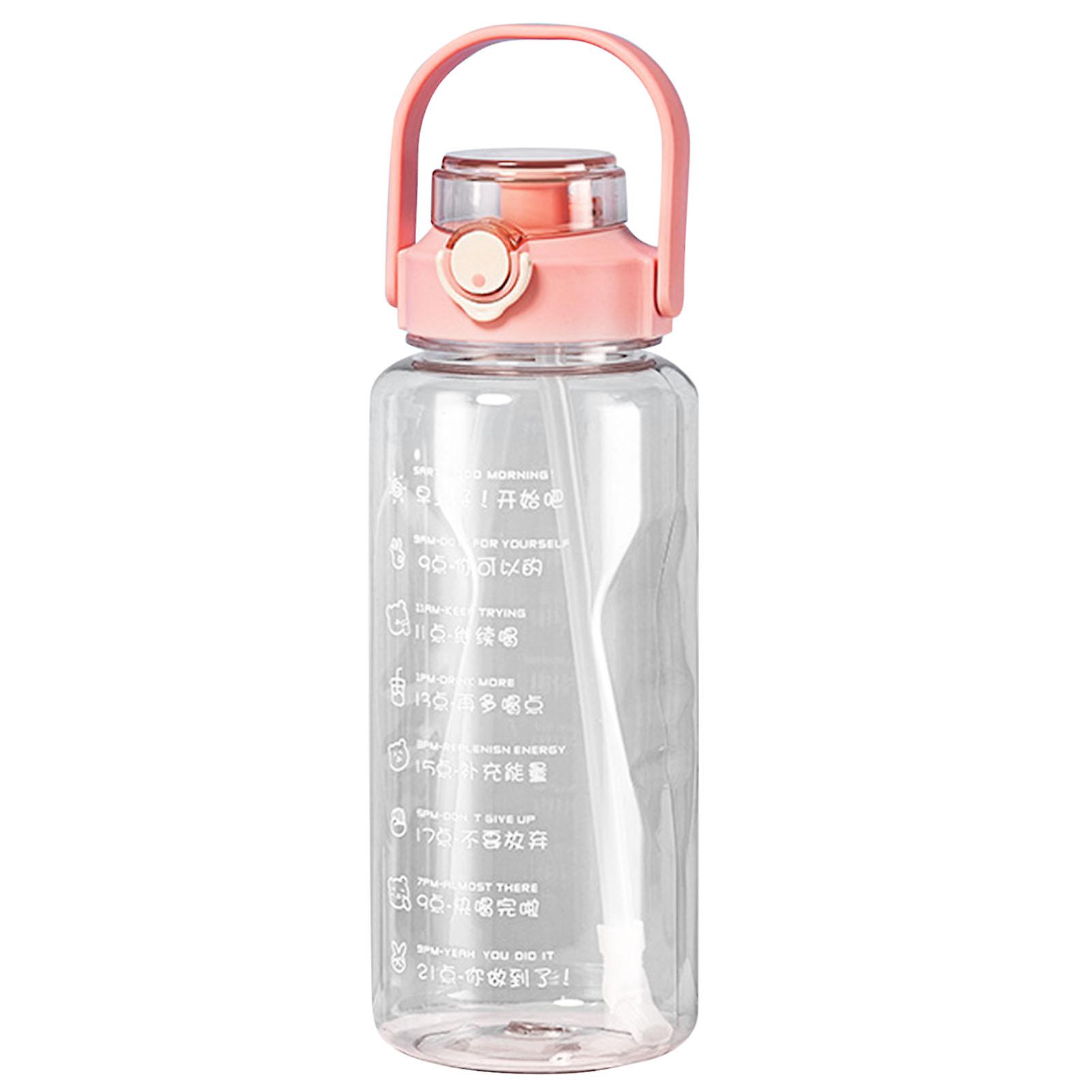 Gradient Water Bottle BPA-Free 1.5/2L Drinking Bottle with Straw for Fitness