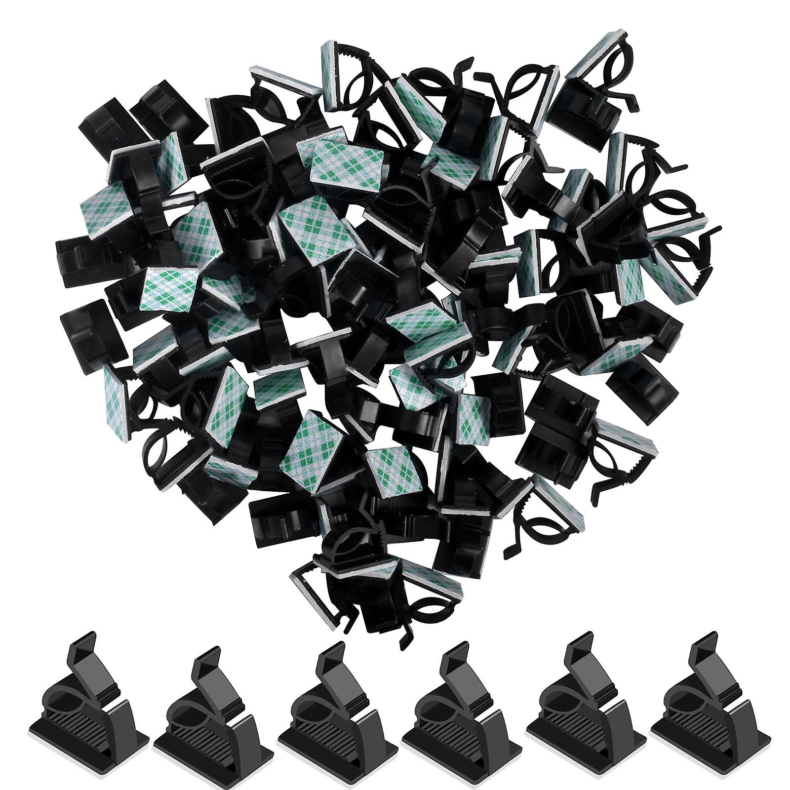 100pcs Cable Clips Self Adhesive Plastic Wire Cord Holder