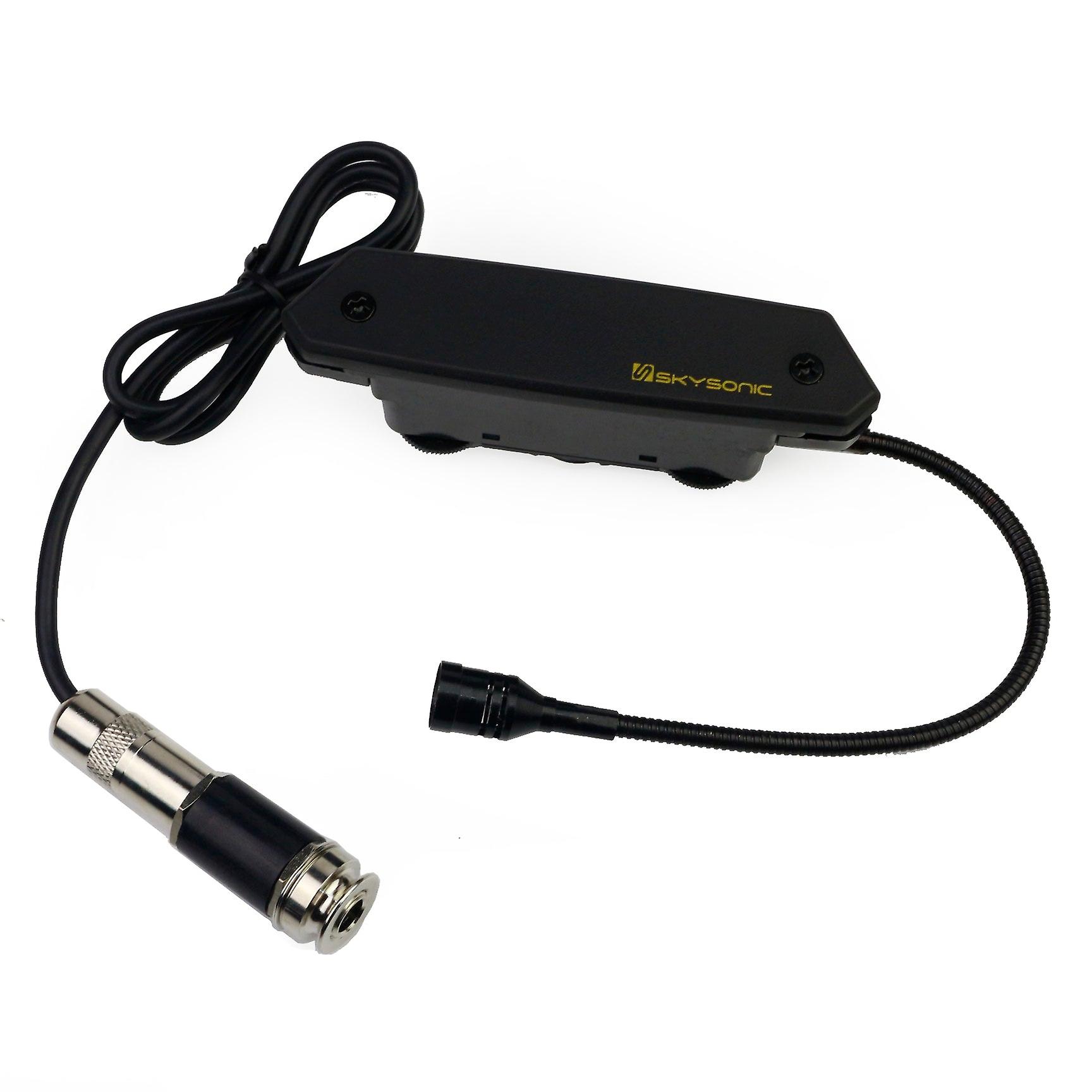 Skysonic T-902 Active Acoustic Guitar Sound Hole Pickup Humbucker With Microphone Clear Sound With Tone And Volume Control