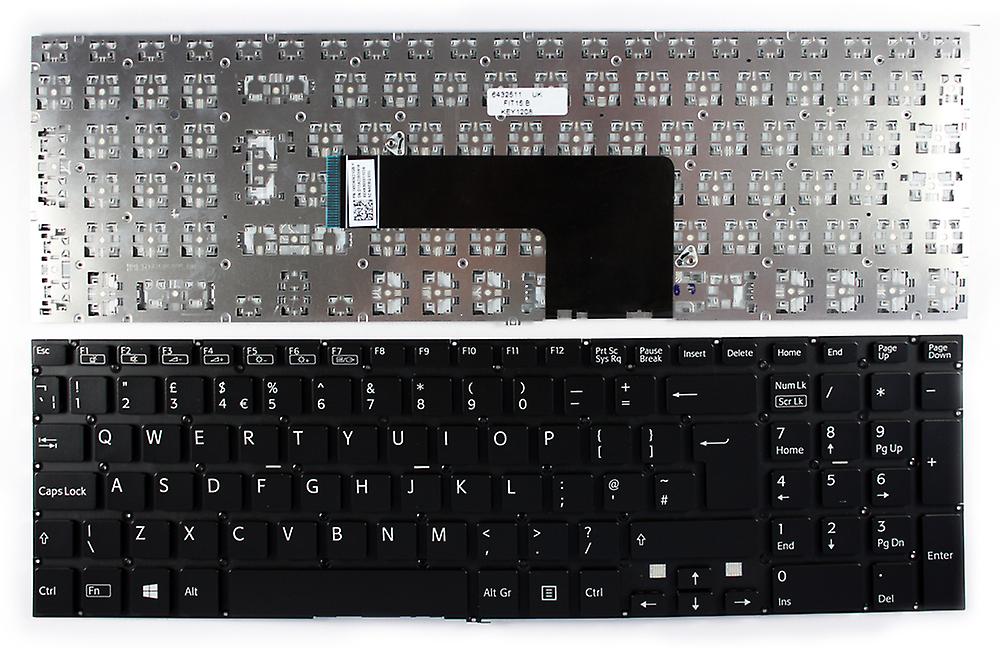 Sony Vaio SVF1521P2EB Backlit Version (Without Backlit Board) Black UK Layout Replacement Laptop Keyboard