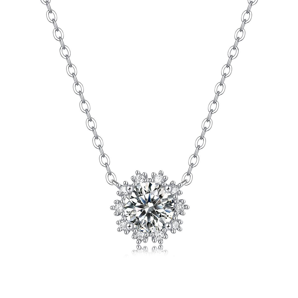 S925 Collier Moissanite en argent