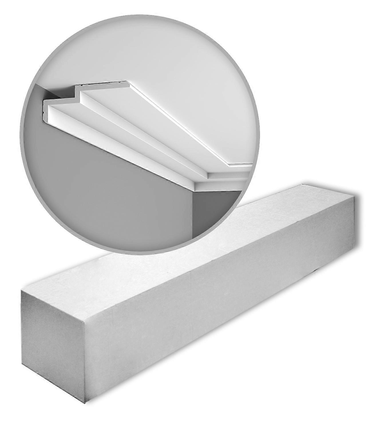 Orac Decor 10 x Crown mouldings C391-box MODERN Purotouch® white pre-primed usable to hide a curtain rod